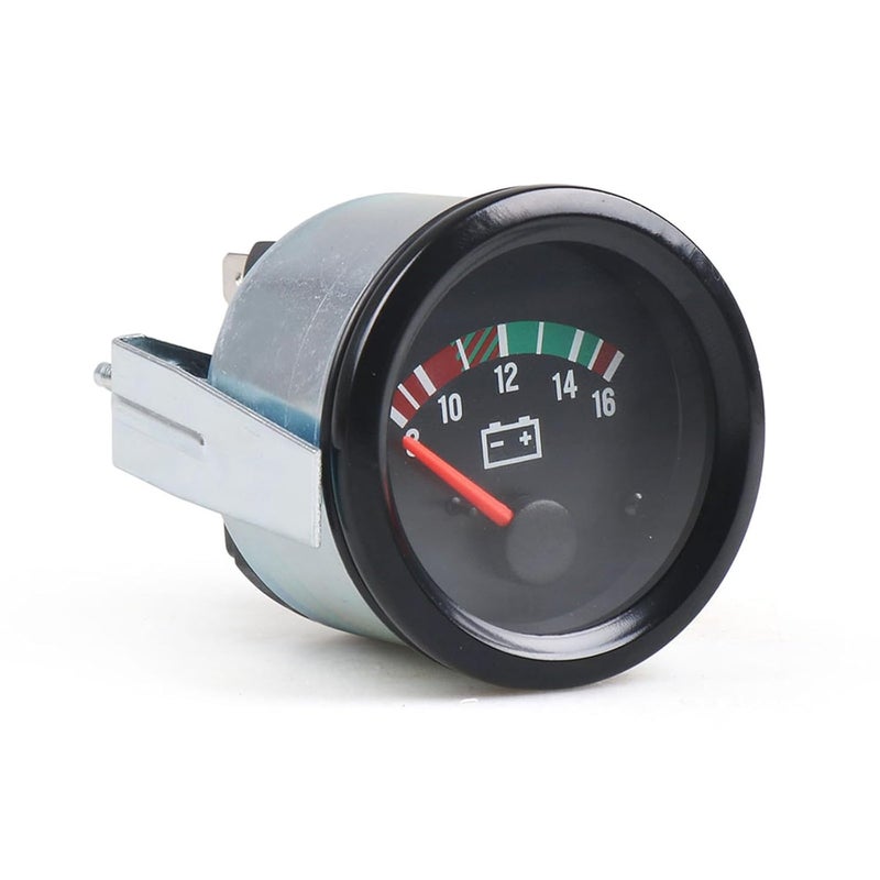 Dyno Racing 2" 52mm Electronic Car Voltmeter Pointer Volt Gauge Voltage Meter Yellow Light Car Meter Read 8-16V - Image 5
